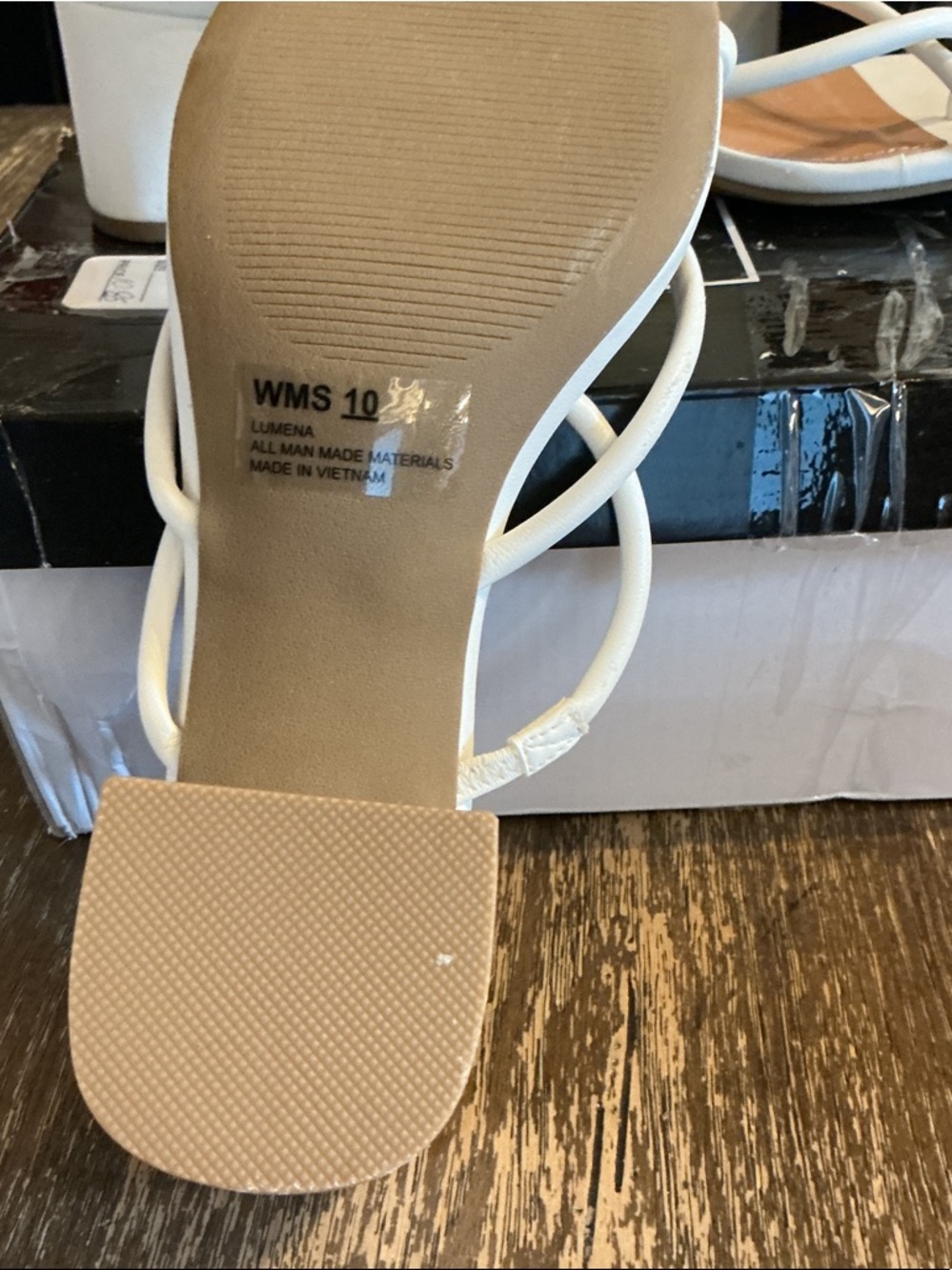 Dolce Vita White Multi-Strap Block Heel Sandals - Picture 3 of 6